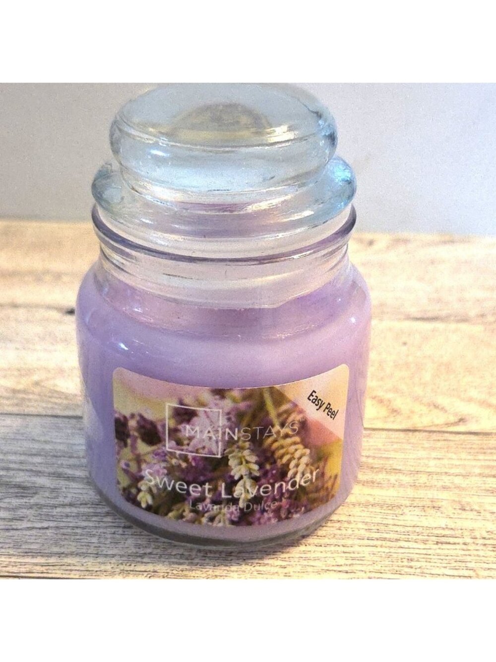 Sweet Lavender Candle Small Jar Purple 3 oz. Aromatic Mainstays by Candle-Lite